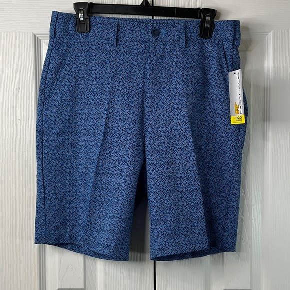 Jack Nicklaus - Golf Shorts Mens 30 Blue 9” Inseam Geometric Leopard Print - Picture 2 of 8